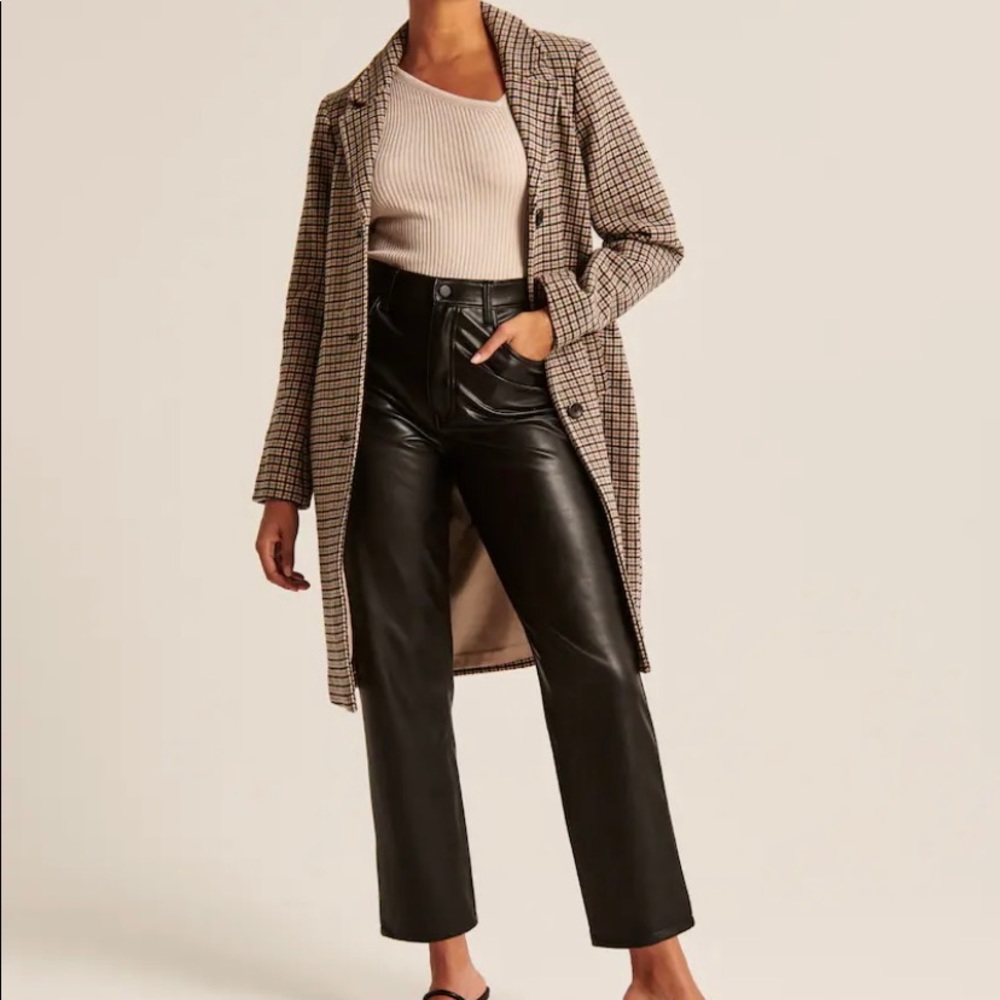 Abercrombie Curve Love Vegan Leather Ankle Pants